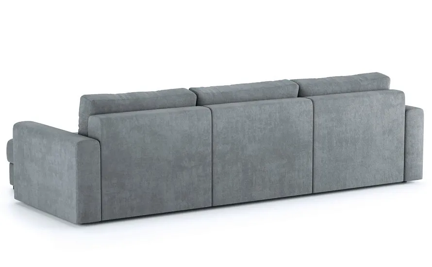 Диван угловой Ларсон 3М Nordic 83 серебристый - 4